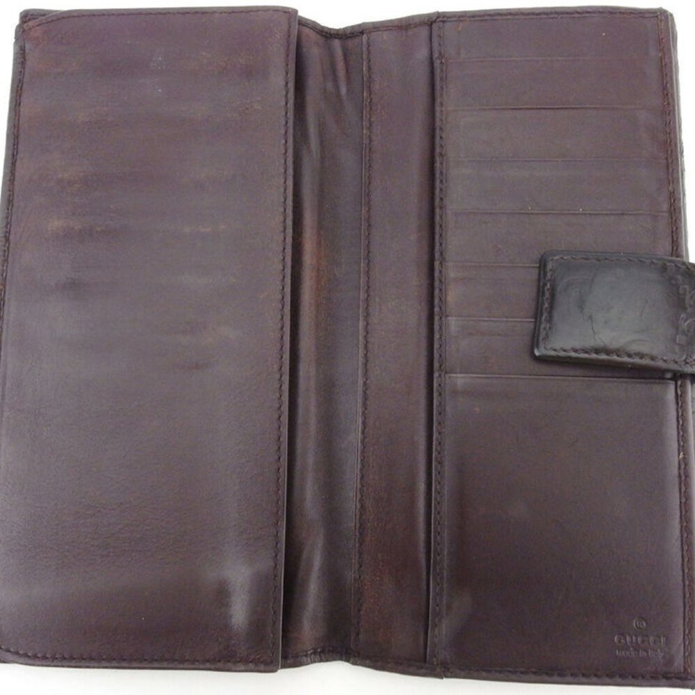 Gucci wallet Gutchishima leather Auth USED Q612 - Picture 7 of 9